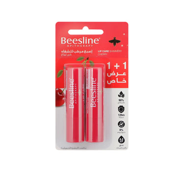 Beesline Lip Care Shimmery Cherry 2x4 g 1+1 Free