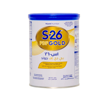 اس 26 بي دي اف جولد حليب للخدج 400 جم 