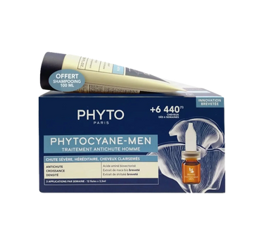 Phyto Phytocyane Ampoules For Men + Shampoo 100 ml Free