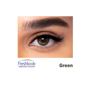 Freshlook One Day Colored Lenses - Green 5 Pairs