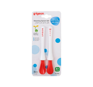 Pigeon Weaning Spoon Set +6 Months 2 Pcs