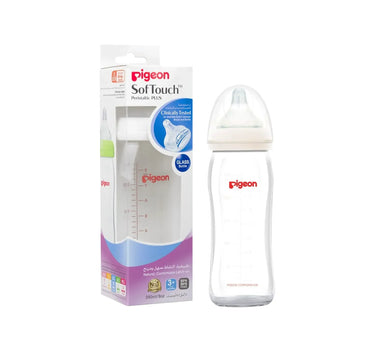 Pigeon Soft Touch Glass Bottle +3 Month 240 ml