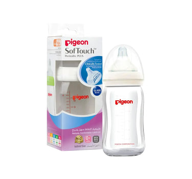 Pigeon Soft Touch Glass Bottle +0 Month 160 ml