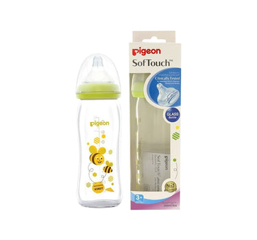 Pigeon Soft Touch Peristaltic Glass Bottle (Honey) 240 ml