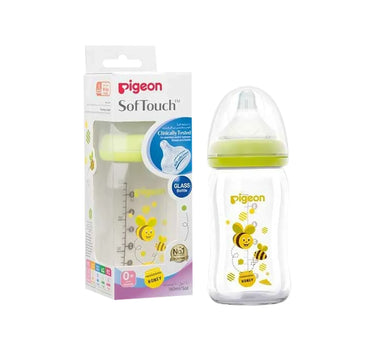 Pigeon Soft Touch Peristaltic Glass Bottle (Honey) 160 ml