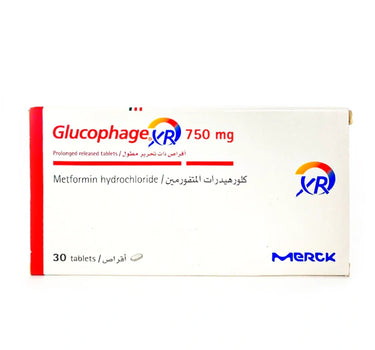 Glucophage XR 750 mg 30 Tabs For Diabetes