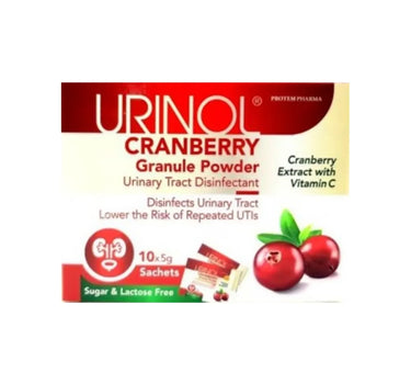 Urinol Cranberry with Vitamin C Granule Powder Sachets 10x5 g