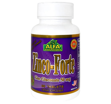 Alfa Vitamins Zinco Forte 50 mg 60 Tabs