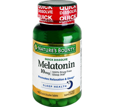 Natures Bounty Melatonin 10 mg Quick Dissolve Tabs 45'S