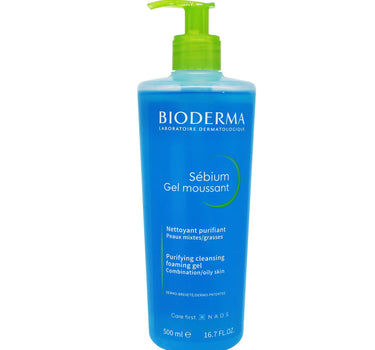 Bioderma Sebium Foaming Gel 500 mL removes impurities