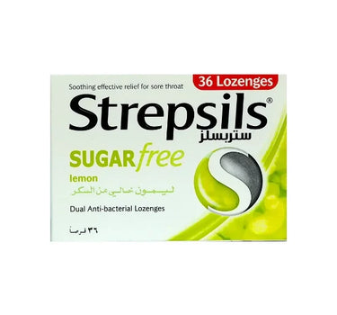 Strepsils Sugar Free Lozenges Lemon Flavour 36 Pcs