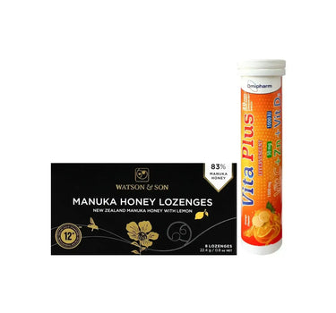 package Manuka Lemon Lozenges + Vita Plus Effervescent