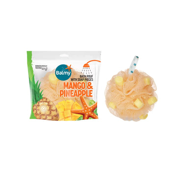 Balmy Mango & Pineapple Bath Pouf With Soap Pieces
