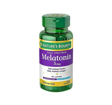 Natures Bounty Dual Bi Layer Melatonin 5mg - 60 Tablets