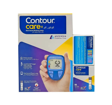 Contour Care Blood Glucose Monitoring System + 50 Strips + 25 Lancets