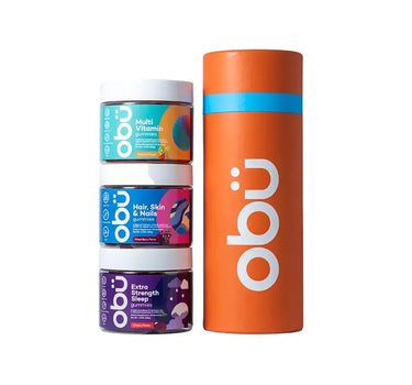 Obu Travel Kit 4 - Adult Multivitamin/ Hair Skin Nails / Sleep Cherry All 30 Gummies