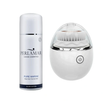 Perlamar Pure Marine Wash Gel + Facial Cleansing Brush