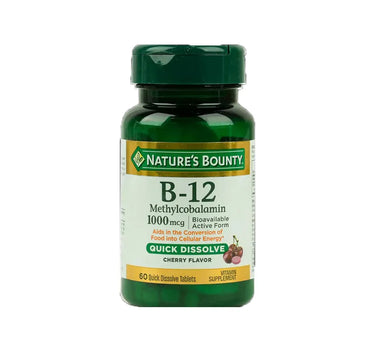 Natures Bounty B 12 Methylcobalamin 1000 mcg Dissolved Pills 60'S
