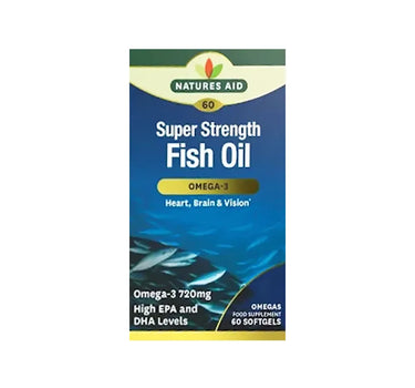 Natures Aid Super Strength Fish Oil Omega-3 60 Softgels