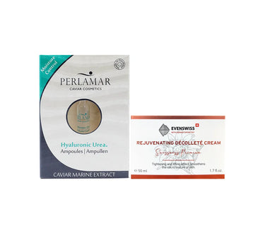 Perlamar Hyaluronic Ampules + Evenswiss Decollete Lifting Cream